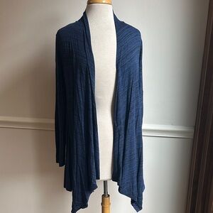 Soma intimates open front cardigan heathered blue lightweight loungewear SM EUC